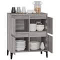Miniatyrbilde 5 av 11: vidaXL Skjenk grå sonoma 60x35x70 cm konstruert tre