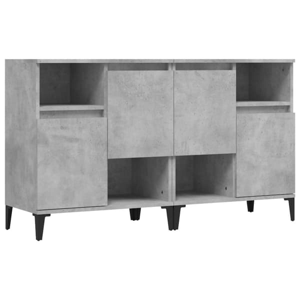 vidaXL skænke 2 stk. 60x35x70 cm konstrueret træ betongrå