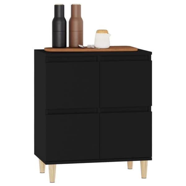 vidaXL skænk 60x35x70 cm konstrueret træ sort