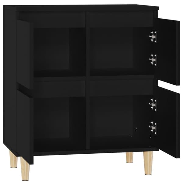 vidaXL skænk 60x35x70 cm konstrueret træ sort