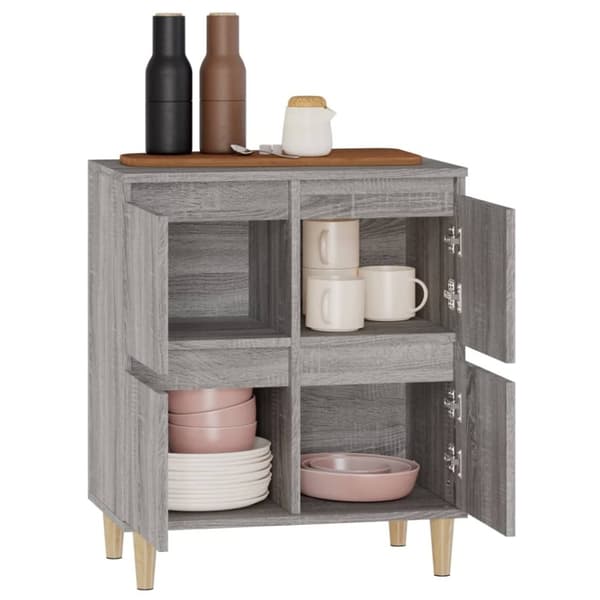 vidaXL skænk 60x35x70 cm konstrueret træ grå sonoma-eg