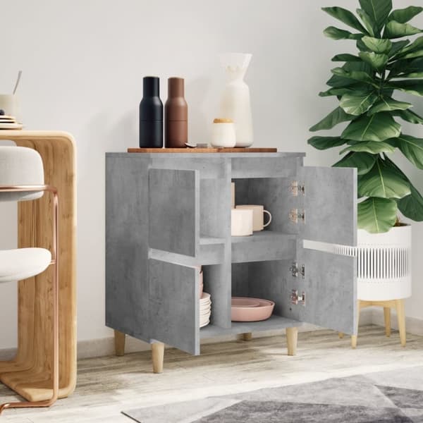vidaXL Senkki betoninharmaa 60x35x70 cm tekninen puu