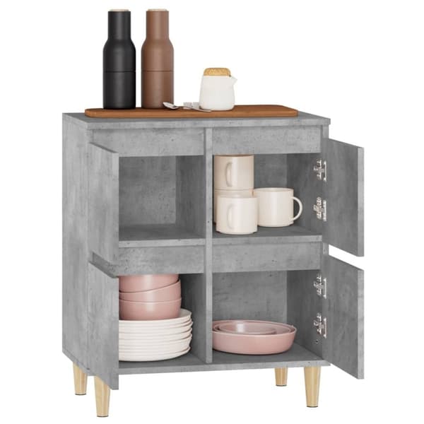 vidaXL Senkki betoninharmaa 60x35x70 cm tekninen puu