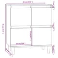 Pikkukuva 10 / 11: vidaXL Senkki betoninharmaa 60x35x70 cm tekninen puu
