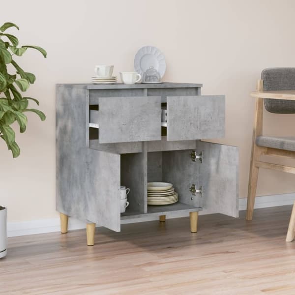 vidaXL skænk 60x35x70 cm konstrueret træ betongrå