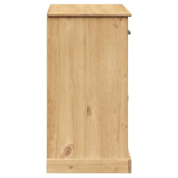 vidaXL skænk med skuffer VIGO 113x40x75 cm massivt fyrretræ