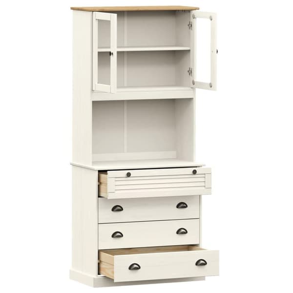 vidaXL Highboard VIGO hvit 80x40x176 cm heltre furu