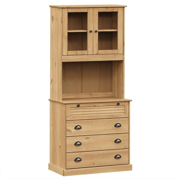 vidaXL skænk VIGO 80x40x176 cm massivt fyrretræ