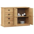 Miniatyrbilde 3 av 10: vidaXL Skjenk med skuffer VIGO 113x40x75 cm heltre furu