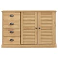 Miniatyrbilde 5 av 10: vidaXL Skjenk med skuffer VIGO 113x40x75 cm heltre furu
