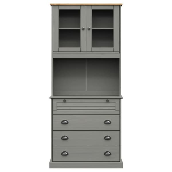vidaXL Kaappi VIGO harmaa 80x40x176 cm täysi mänty