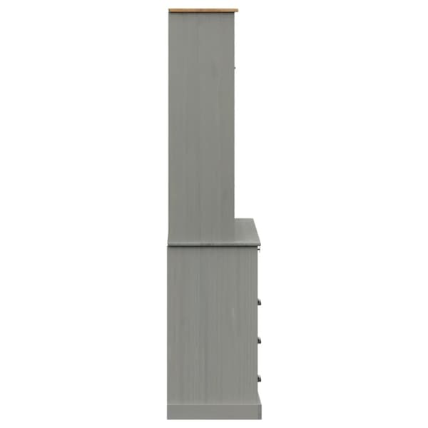 vidaXL Kaappi VIGO harmaa 80x40x176 cm täysi mänty