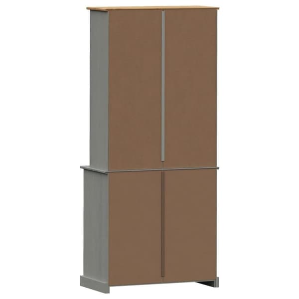 vidaXL Kaappi VIGO harmaa 80x40x176 cm täysi mänty