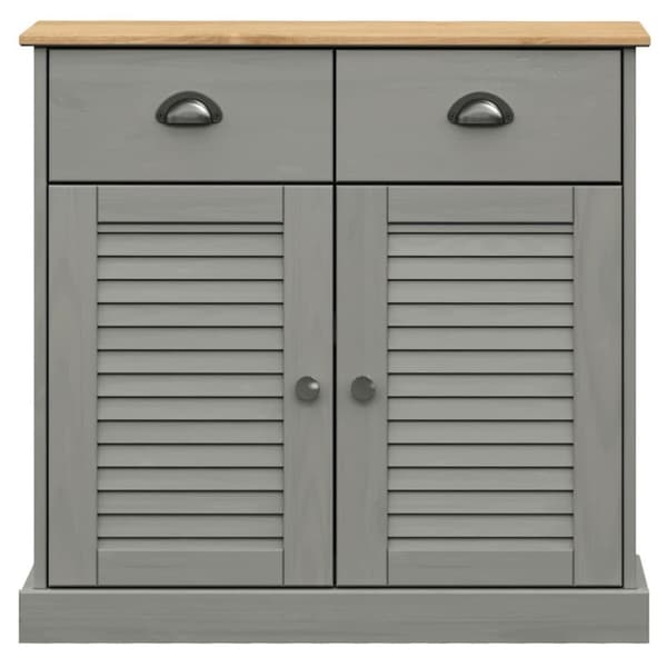 vidaXL Skjenk med skuffer VIGO 78x40x75 cm heltre furu