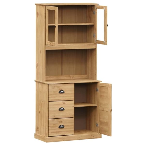 vidaXL skænk VIGO 78x40x175 cm massivt fyrretræ