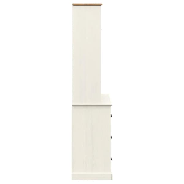vidaXL skænk VIGO 78x40x175 cm massivt fyrretræ hvid