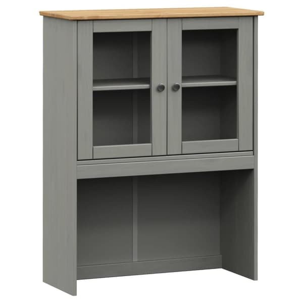 vidaXL Highboard VIGO grå 78x40x175 cm heltre furu