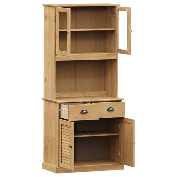 vidaXL Highboard VIGO 78x40x175 cm heltre furu