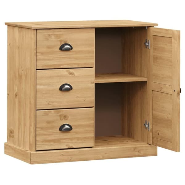 vidaXL Skjenk med skuffer VIGO 78x40x75 cm heltre furu