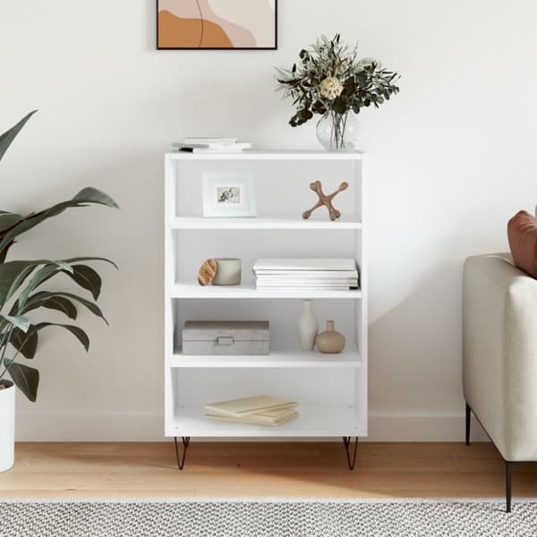 vidaXL skab 57x35x90 cm konstrueret træ hvid