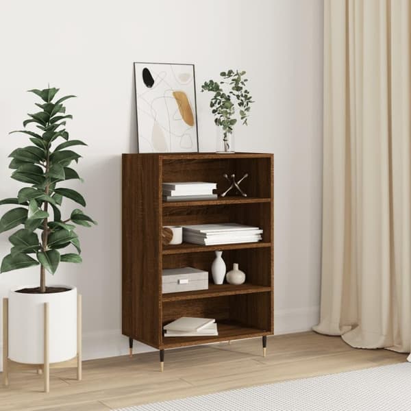 vidaXL skab 57x35x90 cm konstrueret træ brunt egetræ