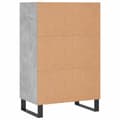 Miniatyrbilde 5 av 10: vidaXL Highboard betonggrå 57x35x90 cm konstruert tre
