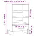 Miniatyrbilde 8 av 10: vidaXL Highboard betonggrå 57x35x90 cm konstruert tre