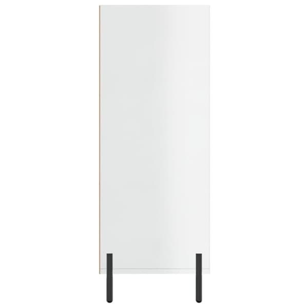 vidaXL Hylle høyglans hvit 69,5x32,5x90 cm konstruert tre