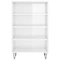 Miniatyrbilde 3 av 10: vidaXL Highboard høyglans hvit 57x35x90 cm konstruert tre