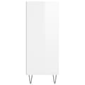 Miniatyrbilde 4 av 10: vidaXL Highboard høyglans hvit 57x35x90 cm konstruert tre