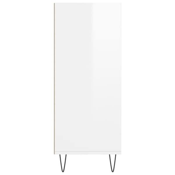 vidaXL Highboard høyglans hvit 57x35x90 cm konstruert tre