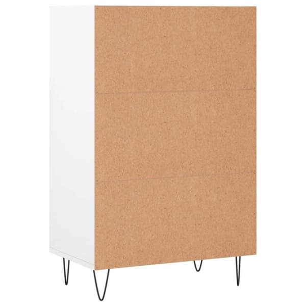 vidaXL Highboard høyglans hvit 57x35x90 cm konstruert tre