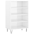 Miniatyrbilde 1 av 10: vidaXL Highboard høyglans hvit 57x35x90 cm konstruert tre