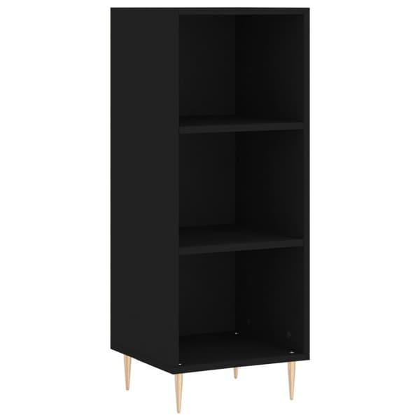 vidaXL skænk 34,5x32,5x90 cm konstrueret træ sort