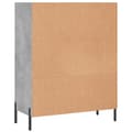 Miniatyrbilde 5 av 10: vidaXL Hylle betonggrå 69,5x32,5x90 cm konstruert tre