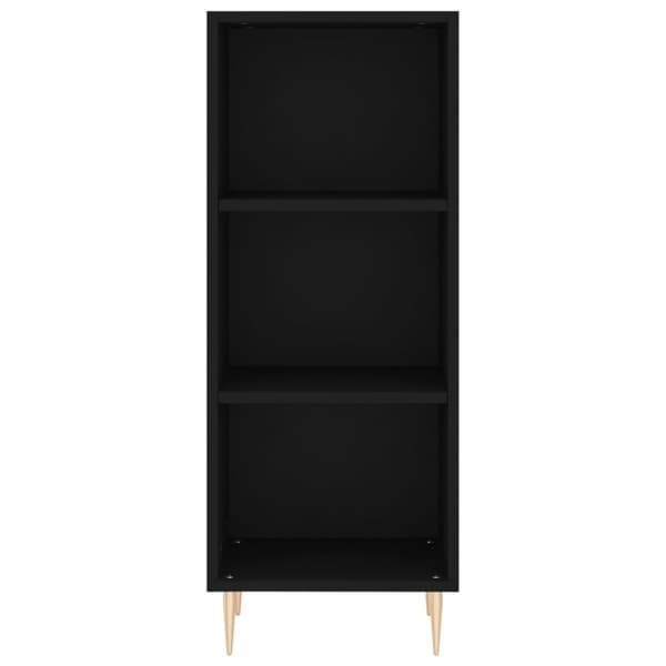 vidaXL Skjenk svart 34,5x32,5x90 cm konstruert tre