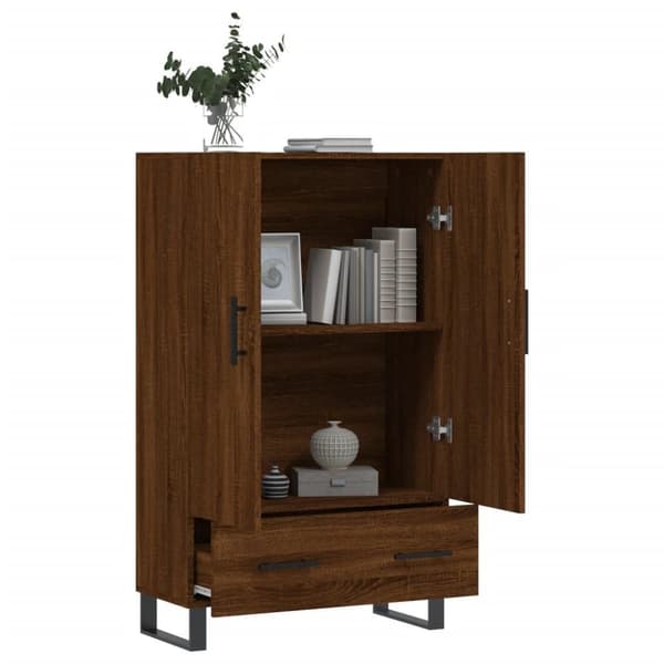vidaXL skab 69,5x31x115 cm konstrueret træ brun sonoma-eg