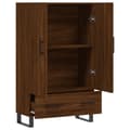 Miniatyrbillede 4 af 11: vidaXL skab 69,5x31x115 cm konstrueret træ brun sonoma-eg