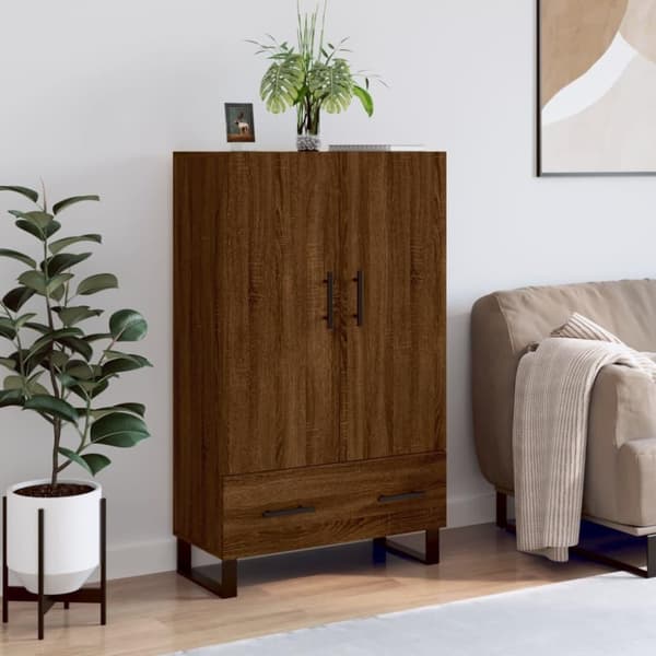 vidaXL skab 69,5x31x115 cm konstrueret træ brun sonoma-eg