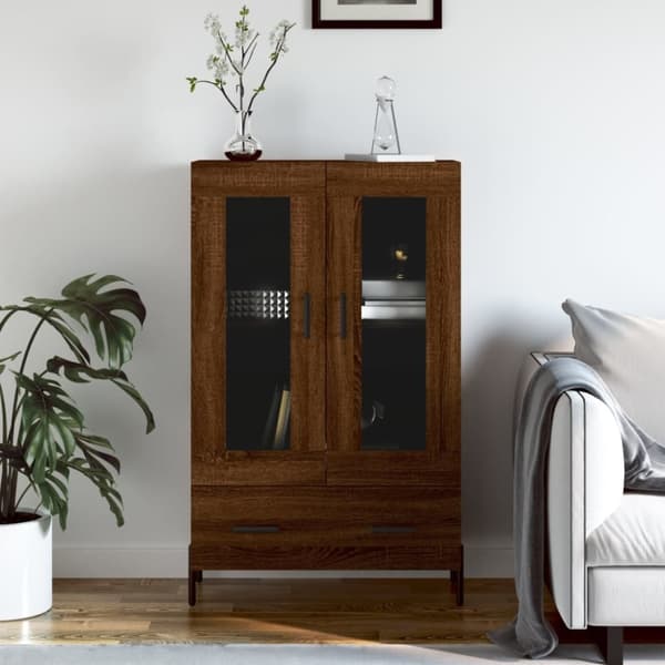 vidaXL Kaappi ruskea tammi 69,5x31x115 cm tekninen puu