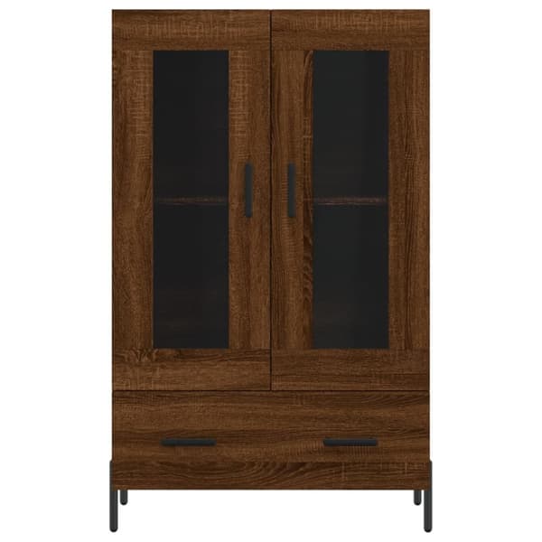 vidaXL Highboard brun eik 69,5x31x115 cm konstruert tre