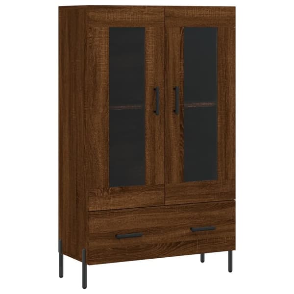 vidaXL Highboard brun eik 69,5x31x115 cm konstruert tre