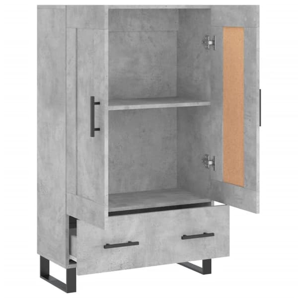 vidaXL Högskåp betonggrå 69,5x31x115 cm konstruerat trä