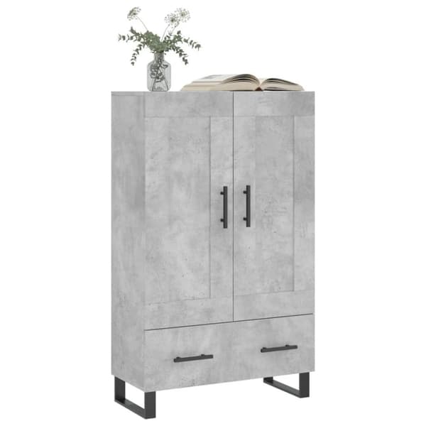 vidaXL Högskåp betonggrå 69,5x31x115 cm konstruerat trä