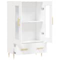 Miniatyrbilde 4 av 11: vidaXL Highboard hvit 69,5x31x115 cm konstruert tre