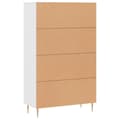 Miniatyrbilde 7 av 11: vidaXL Highboard hvit 69,5x31x115 cm konstruert tre