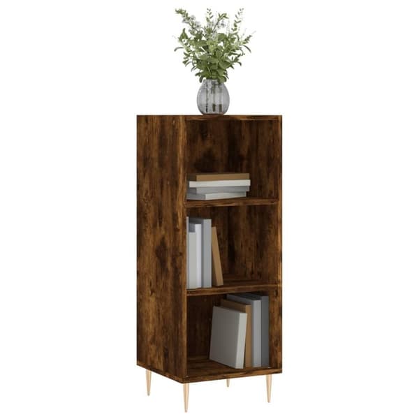 vidaXL Skjenk røkt eik 34,5x32,5x90 cm konstruert tre