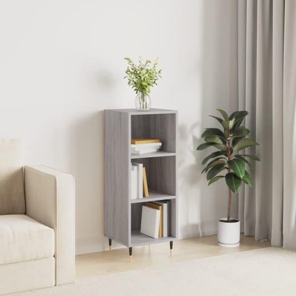vidaXL Skjenk grå sonoma 34,5x32,5x90 cm konstruert tre