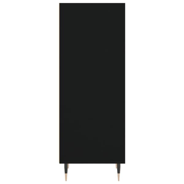 vidaXL Skjenk svart 34,5x32,5x90 cm konstruert tre