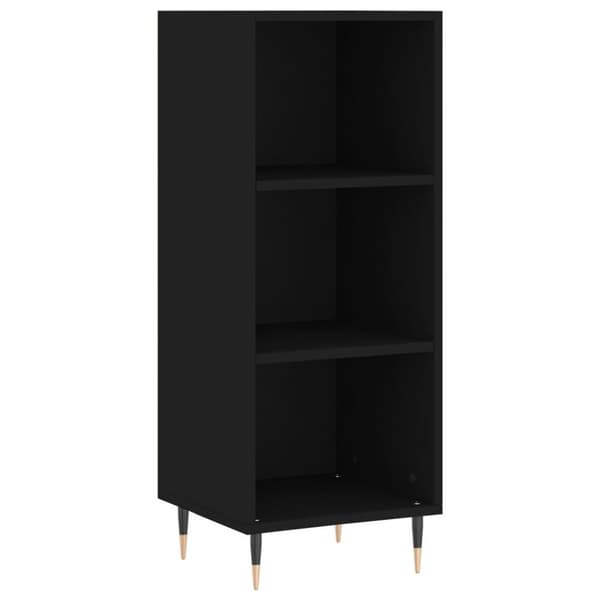 vidaXL Skjenk svart 34,5x32,5x90 cm konstruert tre